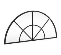 vidaXL Specchio da Parete Nero 60x30 cm Arco in Ferro