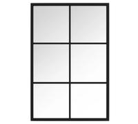 vidaXL Specchio da Parete Nero 60x40 cm in Metallo