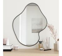 vidaXL Specchio da Parete Nero 60x50 cm