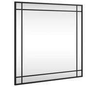 vidaXL Specchio da Parete Nero 60x60 cm Quadrato in Ferro