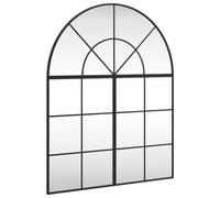 vidaXL Specchio da Parete Nero 80x100 cm Arco in Ferro