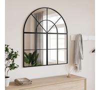 VidaXL Specchio da Parete Nero 80x40 cm Arco in Ferro
