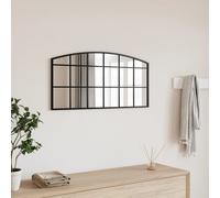 VidaXL Specchio da Parete Nero 80x40 cm Arco in Ferro