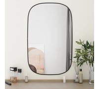 vidaXL Specchio da Parete Nero 80x50 cm
