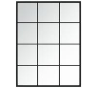 vidaXL Specchio da Parete Nero 80x40 cm in Metallo