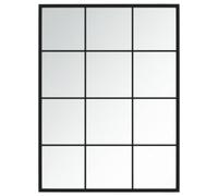 vidaXL Specchio da Parete Nero 80x40 cm in Metallo