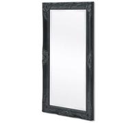 Specchio da parete stile barocco 100x50 cm nero