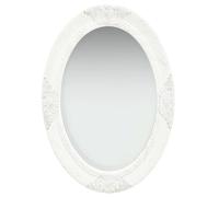 vidaXL Specchio da Parete Stile Barocco 50x70 cm Bianco