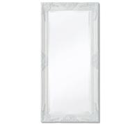 AX Specchio Parete Stile Anticato Barocco 100x50cm Bianco Camerino Gancio 243679