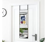 vidaXL Specchio da Porta Nero 30x100 cm in Vetro e Alluminio