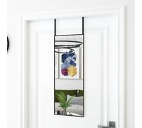 vidaXL Specchio da Porta Nero 30x80 cm in Vetro e Alluminio