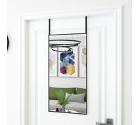 vidaXL Specchio da Porta Nero 40x80 cm in Vetro e Alluminio