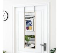 vidaXL Specchio da Porta Oro 30x100 cm in Vetro e Alluminio