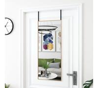 vidaXL Specchio da Porta Oro 40x100 cm in Vetro e Alluminio