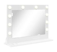 vidaXL Specchio da bagno con luci a LED bianco 60 x 45 x 18 cm