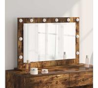 vidaXL Specchio da Vanità Rettangolare Rovere fumé 80 x 55 x 18 cm