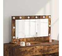 vidaXL Specchio da Vanità Rovere fumé 80 x 45 x 18 cm Rettangolare