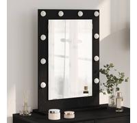 vidaXL Specchio da Vanità Rovere Nero 70 x 50 x 18 cm Rettangolare