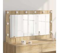 vidaXL Specchio da Vanità Rovere Sonoma 100 x 55 x 18 cm Rettangolare