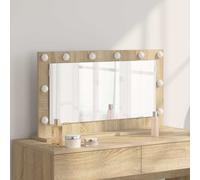 vidaXL Specchio da Vanità Rovere Sonoma 80 x 45 x 18 cm Rettangolare