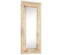 vidaXL Specchio Intagliato a Mano 110x50x2,6 cm in Massello di Mango