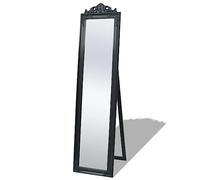 vidaXL Specchio Lungo Specchoiera da Pavimento Stile Barocco 160x40 cm Nero