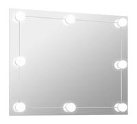 vidaXL Specchio Parete Rettangolare Senza Cornice con Luci LED Vetro