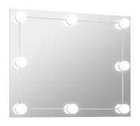 vidaXL Specchio Parete Rettangolare Senza Cornice con Luci LED Vetro
