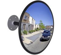 vidaXL Specchio per Traffico Convesso in Acrilico Nero 30 cm Interno