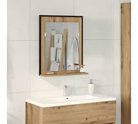 vidaXL Specchio rovere artigianale 50 x 12 x 60 cm