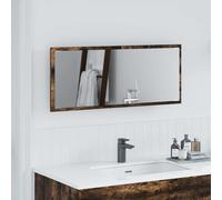 vidaXL Specchio Rovere fumé 90 x 8,5 x 37 cm Legno multistrato