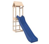 vidaXL Parco per bambini da esterno in legno massello di pino, set di altalene da giardino, casa giochi con scivolo, parco bambini in legno