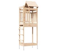 vidaXL Torre da gioco marrone, 52,5 x 85 x 238 cm, in legno massello di pino massiccio, moderno set da gioco per esterni, da giardino, parco giochi per bambini, torre stagionale per avventure, cortile