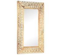 vidaXL Specchio Intagliato a Mano 80x50x2,6 cm in Massello di Mango