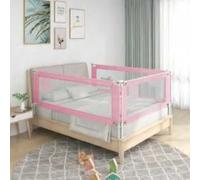 vidaXL Sponda Letto di Sicurezza per Bambini Rosa 140x25cm in Tessuto
