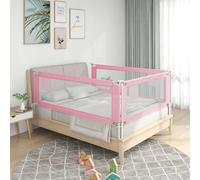 vidaXL Sponda Letto di Sicurezza per Bambini Rosa 160x25 cm Tessuto