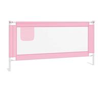 vidaXL Sponda Letto di Sicurezza per Bambini Rosa 180x25 cm Tessuto