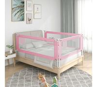 vidaXL Sponda Letto di Sicurezza per Bambini Rosa 200x25 cm Tessuto