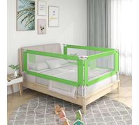 vidaXL Sponda Letto di Sicurezza per Bambini Verde 180x25cm in Tessuto