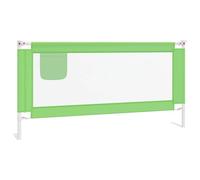 vidaXL Sponda Letto di Sicurezza per Bambini Verde 180x25cm in Tessuto
