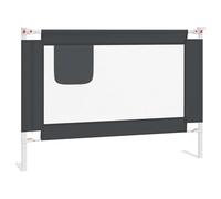 vidaXL Sponda Letto Sicurezza Bambini Grigio Scuro 90x25 cm Tessuto