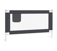 vidaXL Sponda Letto Sicurezza Bambini Grigio Scuro 140x25 cm Tessuto