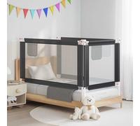 vidaXL Sponda Letto Sicurezza Bambini Grigio Scuro 150x25 cm Tessuto