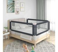 vidaXL Sponda Letto Sicurezza Bambini Grigio Scuro 190x25 cm Tessuto
