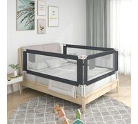 vidaXL Sponda Letto Sicurezza Bambini Grigio Scuro 200x25 cm Tessuto