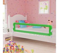 vidaXL Sponde Letto per Bambini Pieghevoli Barriera di Sicurezza per la Nanna Verde 180x42 cm in Rete in Poliestere Tubi in Metallo