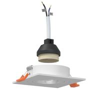vidaXL Faretti Incassati 12 PCS Quadrati GU10 Bianchi 91x91 mm