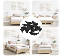 vidaXL Staffa Angolare 12 pcs Nero 138,5 x 50,5 x 16 mm Ferro, Garage, Rettangolare, Design Industriale, Materiali Durevoli, Altri Spazi Funzionali, Opzioni Versatili per Soluzioni di Stoccaggio