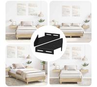 vidaXL Staffa Angolare 2 pcs Nero 138,5 x 50,5 x 16 mm Ferro