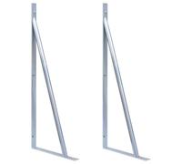 vidaXL Staffe di Supporto per Recinzione 2 pz in Acciaio Zincato
